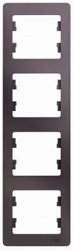 Рамка вертикальная Systeme Electric Glossa 4-м. сиреневый туман фото Рамка вертикальная Systeme Electric Glossa 4-м. сиреневый туман картинка